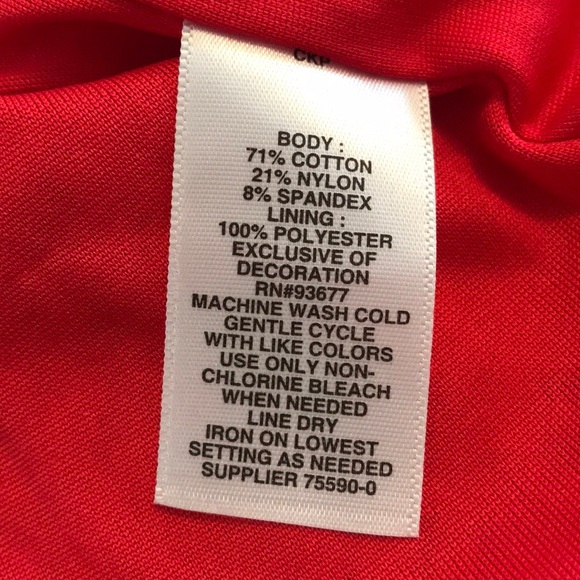 Project Runway Red Lace Cold Shoulder Top Medium - Picture 8 of 8